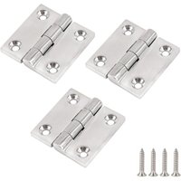 316 Edelstahl, 50 x 50 mm, robustes Bootsdeckscharnier in Marinequalität, hochglanzpolierte Türscharniere für Schränke, Fenster, Yachten, wird mit 316 Edelstahl, 50 x 50 mm, robustes Bootsdeckscharnier in Marinequalität, hochglanzpolierte Türscharniere für Schränke, Fenster, Yachten, wird mit von LARGEIGHT