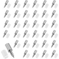 34 Regalstützstifte mit Gummimanschette. Robuste Regalhalterungen. Regalstützen mit selbstschneidenden Schrauben, für Bücherregale, Schränke und Möbel von LARGEIGHT