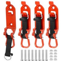 4 Stück Schaufelhalter, Schaufelhalter für Dachgepäckträger, orange, mit Schrauben und Muttern 4 Stück Schaufelhalter, Schaufelhalter für Dachgepäckträger, orange, mit Schrauben und Muttern von LARGEIGHT