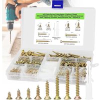 420 Stück selbstschneidende Holzschrauben, Kreuzschlitzschrauben mit flachem Kopf, selbstbohrende Schrauben, Mehrzweck-Trockenbauschrauben-Sortiment 420 Stück selbstschneidende Holzschrauben, Kreuzschlitzschrauben mit flachem Kopf, selbstbohrende Schrauben, Mehrzweck-Trockenbauschrauben-Sortiment von LARGEIGHT