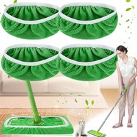 4er-Pack wiederverwendbare Tücher für Swiffer Sweeper Mop, hochsaugfähiger und schmutzabsorbierender Mopbezug, Trockenmopps, Ersatzbezug für Nass 4er-Pack wiederverwendbare Tücher für Swiffer Sweeper Mop, hochsaugfähiger und schmutzabsorbierender Mopbezug, Trockenmopps, Ersatzbezug für Nass von LARGEIGHT