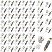 50 Sets Profi Möbelverbinder M15 Möbelverbinder Exzenter Möbelverbinder Kederschrauben Korpusverbinder und mehr, mit Schrauben und Schraubstiften, von LARGEIGHT