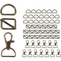 56-teiliges Schlüsselanhängerhaken-Set mit D-Ringen, Handtaschen-Hardware-Set zur Herstellung von Karabinern, Karabinerhaken, Drehverschlüssen mit von LARGEIGHT