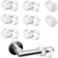 8-teiliger transparenter PVC-Türstopper und Silikon-Türgriff- und Stoßstangenschutz (2-O-Form und 6-8-Form) von LARGEIGHT