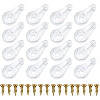 80 Stück Glasklemmen, Halteklammern, Klemme mit goldenen Schrauben, transparente Zubehörklammern, für 4 mm dicke Rahmen, Glasmöbelklammern von LARGEIGHT