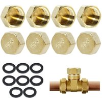 8er-Pack 1/2-Zoll-Messing-Verschlussstopfen, Innensechskantkappen, Innenstopfen, Heizkörper-Entlüftungsventil, Verschlussstopfen für 8er-Pack 1/2-Zoll-Messing-Verschlussstopfen, Innensechskantkappen, Innenstopfen, Heizkörper-Entlüftungsventil, Verschlussstopfen für von LARGEIGHT