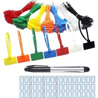 Bunte Kabelbinder, 250 Stück Kabelmarkierungsclips, Nylon-Kabelbinder, Etiketten, Kabelbinder, Kabelmanagement für Zuhause, Büro, Garten, Garage, Bunte Kabelbinder, 250 Stück Kabelmarkierungsclips, Nylon-Kabelbinder, Etiketten, Kabelbinder, Kabelmanagement für Zuhause, Büro, Garten, Garage, von LARGEIGHT
