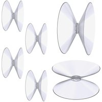 Doppelseitige Saugnäpfe, 6 Stück 4 cm transparente Saugnäpfe, extra starker PVC-Kunststoff-Vorhangaufhänger, Isolierungssaugnapf für Doppelseitige Saugnäpfe, 6 Stück 4 cm transparente Saugnäpfe, extra starker PVC-Kunststoff-Vorhangaufhänger, Isolierungssaugnapf für von LARGEIGHT