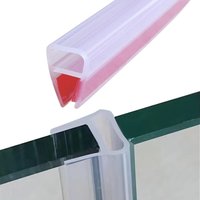 Duschdichtung 6mm Duschtürdichtung Selbstklebend Duschtürdichtung für 5mm 6mm Dickes Glas Transparent 200cm (U 6mm) von LARGEIGHT