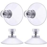 Einschraubbarer Saugnapf, 4 Stück 50 mm transparente Saugnäpfe mit Gewinde, extra starker PVC-Kunststoff-Vorhang-Aufhänge-Isolier-Saugnapf für von LARGEIGHT