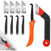 Fugenschaber, Fugensägemesser, Fugenkratzwerkzeug mit 8 Ersatzklingen, Fliesenfugenschaber für Badezimmer, Fliesen, Küche Fugenschaber, Fugensägemesser, Fugenkratzwerkzeug mit 8 Ersatzklingen, Fliesenfugenschaber für Badezimmer, Fliesen, Küche von LARGEIGHT