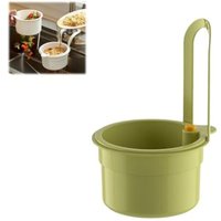 Hängendes Küchenspülen-Wasserhahnsieb, hängender Abfallfangkorb, Küchenablaufkorb, einfach zu installieren, multifunktionales Abtropfwerkzeug (grün) von LARGEIGHT