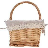 Handgefertigter Picknickkorb aus Weide, wiederverwendbarer Korb für elegantes Camping, Vintage-Picknick mit Familientreffen (Daisy) von LARGEIGHT