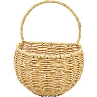 Handgewebter Wandkorb für Obst und Gemüse, rustikale Aufbewahrung in der Küche, platzsparender Hänge-Organizer für Heimdekoration und von LARGEIGHT