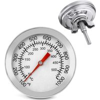 Holzkohlegrill- und Räucherthermometer, Hochtemperaturthermometer (50–600 °C/100–1000 °F), ideal zum Räuchern und Grillen von LARGEIGHT