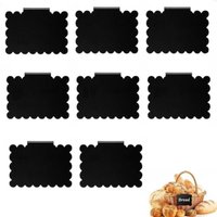 Korb-Clip-Etiketten, 8 Stück, abnehmbare Etikettenhalter aus Kunststoff, Preisschildhalter für Küche, Speisekammer, Geschäft (quadratisch) von LARGEIGHT