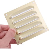Lüftungsgitter 100x100mm Metall Jalousie Entlüftung Abluftgitter für Kaminbelüftung Silber Mechanische Geräte Kühlventile Lüftungsgitter 100x100mm Metall Jalousie Entlüftung Abluftgitter für Kaminbelüftung Silber Mechanische Geräte Kühlventile von LARGEIGHT