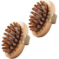 Meridian 2er-Pack Anti-Cellulite-Druckkörperbürste, wohltuendes Luftkissen mit ätherischen Ölen, Meridian-Massagebürste aus Holz, Massagegerät aus Meridian 2er-Pack Anti-Cellulite-Druckkörperbürste, wohltuendes Luftkissen mit ätherischen Ölen, Meridian-Massagebürste aus Holz, Massagegerät aus von LARGEIGHT