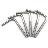 [NIE BENUTZT](Lot von 30M5x60mm-Ankerkugeln in L-Form aus rostfreiem 304er-Edelstahl mit einem Winkel von 30 mm und 30 mm von LARGEIGHT