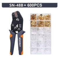 [NIE BENUTZT]0,5–2,5 mm² Crimpzangen-Set für elektrische Anschlüsse, Crimpzange für Kabelschuhe mit 300 Stück 3 Größen für elektrische Anschlüsse, von LARGEIGHT