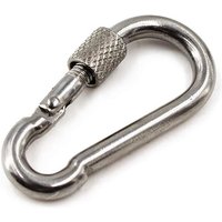 [NIE BENUTZT]10 Stück M4 Karabinerhaken aus 304 Edelstahl mit Schraubverschluss, Karabinerhaken für Zuhause, Camping, Wandern, Angeln, Reisen, von LARGEIGHT