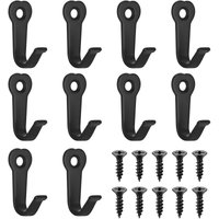 [NIE BENUTZT]10 Stück Wandhaken Wandhaken Wandhaken zum Einschrauben Wandhaken Metall Wandhaken Schwarz Einzelhaken Wandhaken zum Aufhängen von von LARGEIGHT