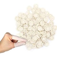 [NIE BENUTZT]100 Stück Latex-Fingerlinge, Latex-Fingerlinge, wasserdichte Fingerspitzenschutzfinger, Fingerschutzfinger für Fingerverletzungen, von LARGEIGHT