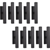 [NIE BENUTZT]10er-Pack selbstklebender Griff, Kunststoff-Schnappgriff für Schrank, Kabinett, Kommode, Tür, Fenster, Schublade (schwarz, 100 mm) von LARGEIGHT