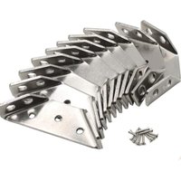 [NIE BENUTZT]10er Set Edelstahl-Eckwinkel mit Schrauben von LARGEIGHT