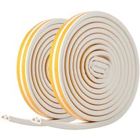 [NIE BENUTZT]18 m selbstklebende Tür- und Fensterdichtung. 2 Rollen Tür- und Fensterdichtung. Antikollisions-Gummiband, selbstklebender von LARGEIGHT