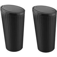 [NIE BENUTZT]2-teiliger Auto-Mülleimer mit Deckel, Mini-Auto-Innenmülleimer, tragbarer Auto-Mülleimer, wasserdicht und geruchsdicht, für Auto, von LARGEIGHT