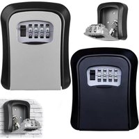 [NIE BENUTZT]2-teiliger Wandschlüsselkasten für Schlüssel, Karten, wetterfester Schlüsselkasten für Zuhause, Garage, Schule, robuster sicherer von LARGEIGHT