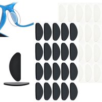 [NIE BENUTZT]20 Paar Anti-Rutsch-Silikon-Nasenpads für Brillen, Anti-Rutsch-Nasenpads selbstklebend für Brillen, für Sonnenbrillen (Transparent, von LARGEIGHT