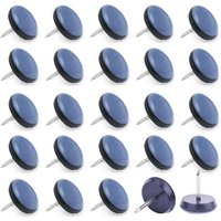 [NIE BENUTZT]24 x Möbelgleiter 25 mm mit rostfreien Nägeln Teflon PTFE zum mühelosen Verschieben schwerer Möbel - Bodenschutz von LARGEIGHT
