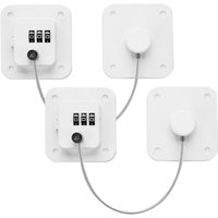 [NIE BENUTZT]2Pcs Kombination Schlösser für Kühlschrank Mit Gefrierfach Schloss für Passt Schränke Schnelle Installation von LARGEIGHT