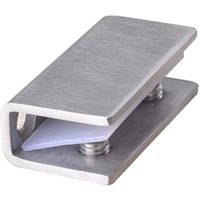 [NIE BENUTZT]2er-Pack Glas-Duschtürklemmen – Festes Scharnier aus Edelstahl – 8–12 mm Wandhalterung von LARGEIGHT