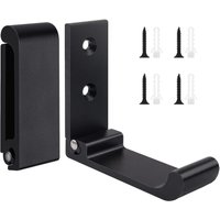 [NIE BENUTZT]2er-Pack Klapphaken – 90° klappbare Wandhaken – Aluminium – 15 kg Tragkraft – Schwarz – für Küche, Bad, Wand von LARGEIGHT