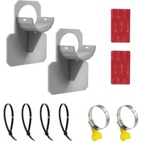 [NIE BENUTZT]2er-Pack Pool-Schlauchhalterungen, Knickschutz-Zubehör aus Kunststoff mit Edelstahl-Schlauchschelle für Intex-Pools mit 30–37 mm von LARGEIGHT