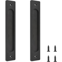 [NIE BENUTZT]2er-Pack Schiebetürgriff, rechteckiger Türgriff mit Schrauben, 220 mm, Aluminiumlegierung, für Schränke, Schuppen, Garagen, Scheunentore von LARGEIGHT