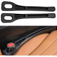 [NIE BENUTZT]2er-Pack Universal-Aufbewahrungsbox für Autositzlücken, schwarze Universal-Aufbewahrungsboxen aus PU-Leder für kleine Gegenstände, von LARGEIGHT