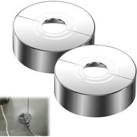 [NIE BENUTZT]2er Set Duschmischbatterien 3 Größen in 1, geteilte Wasserhahnrosette für Ø 21 mm/26 mm/33 mm, Heizkörperrohrabdeckung, Duscharmatur, von LARGEIGHT