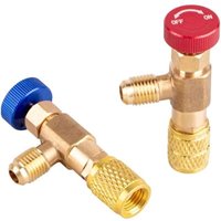 [NIE BENUTZT]2er-Set Kältemittel-Sicherheitsventil R410 R22, Klimaanlagen-Durchflussventil, für R22/R410-Armaturenadapter von LARGEIGHT