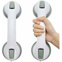 [NIE BENUTZT]2x Saugnapf-Duschgriffe - Kunststoff - Ohne Bohren - An der Wand montierter Badewannengriff, rutschfeste Haltegriffe für das Badezimmer, von LARGEIGHT