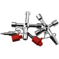 [NIE BENUTZT]4-Wege-Multifunktions-Dreiecksschlüssel – 2 Stück für Mülleimer, Elektroschrank, Zählerkasten, Wasserzählerkasten und Schrank von LARGEIGHT