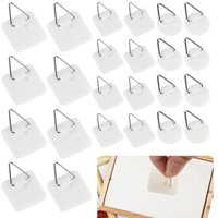 [NIE BENUTZT]45 Stück Klebe-Wandhaken, Klebe-Bildaufhänger, Klebe-Rahmenclips, Unsichtbare Wand-Bildaufhänger, Bildaufhänger ohne Bohren, von LARGEIGHT