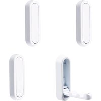 [NIE BENUTZT]4er-Pack elliptische, klappbare Wandhaken, rutschfest, robust, aus Zinklegierung, zum Aufhängen von Mänteln, Taschen, Rucksäcken, von LARGEIGHT