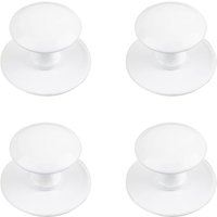 [NIE BENUTZT]4er-Pack sofort klebende Schrankknöpfe aus Edelstahl für Fenster, Schränke, Schubladen (weiß) von LARGEIGHT