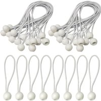 [NIE BENUTZT]50 Stück Spanngurte, Spannseil Ball, Planenspannseil, Spannseil mit Ball, Spannseil für Planen, Zelte, Camping von LARGEIGHT