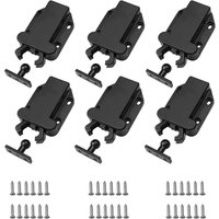 [NIE BENUTZT]6er-Pack Touch-Release-Verschlüsse, Push-Open-Verschluss für Schränke, Türen und Schubladen, verdeckter Türverschluss, mit Schrauben, von LARGEIGHT