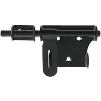 [NIE BENUTZT]Außentürschloss, Türriegel, 15 cm, Innentürschloss, Schiebetürschloss, Außentürriegel aus Edelstahl, Schwarz, EMS350U-B von LARGEIGHT